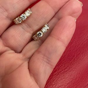 14k gold and Cubic Zirconia earrings
